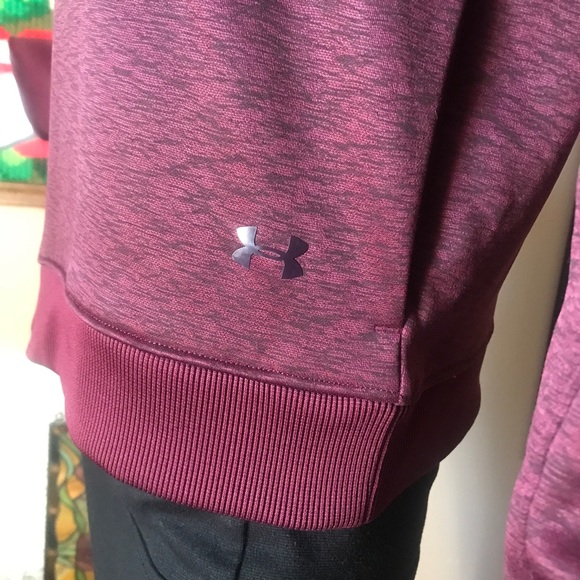 Under Armour ColdGear Women’s Medium Full Zip Fleece Jacket Mock Neck Red - Picture 7 of 16